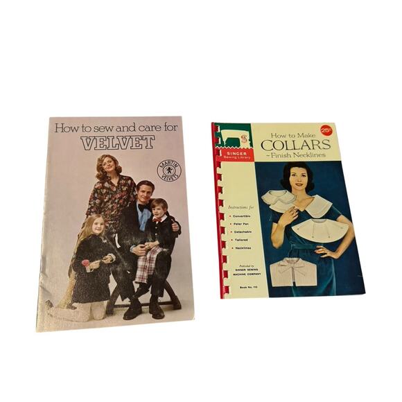 VTG Sewing Booklets Lot (6) Dressmaking Collars Velvet Singer McCall’s Patterns - Picture 2 of 6